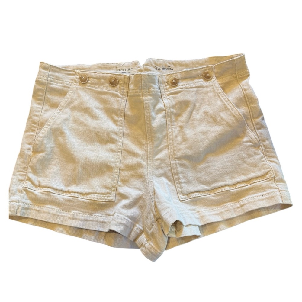 Pilcro Anthropologie Women's Cream Shorts